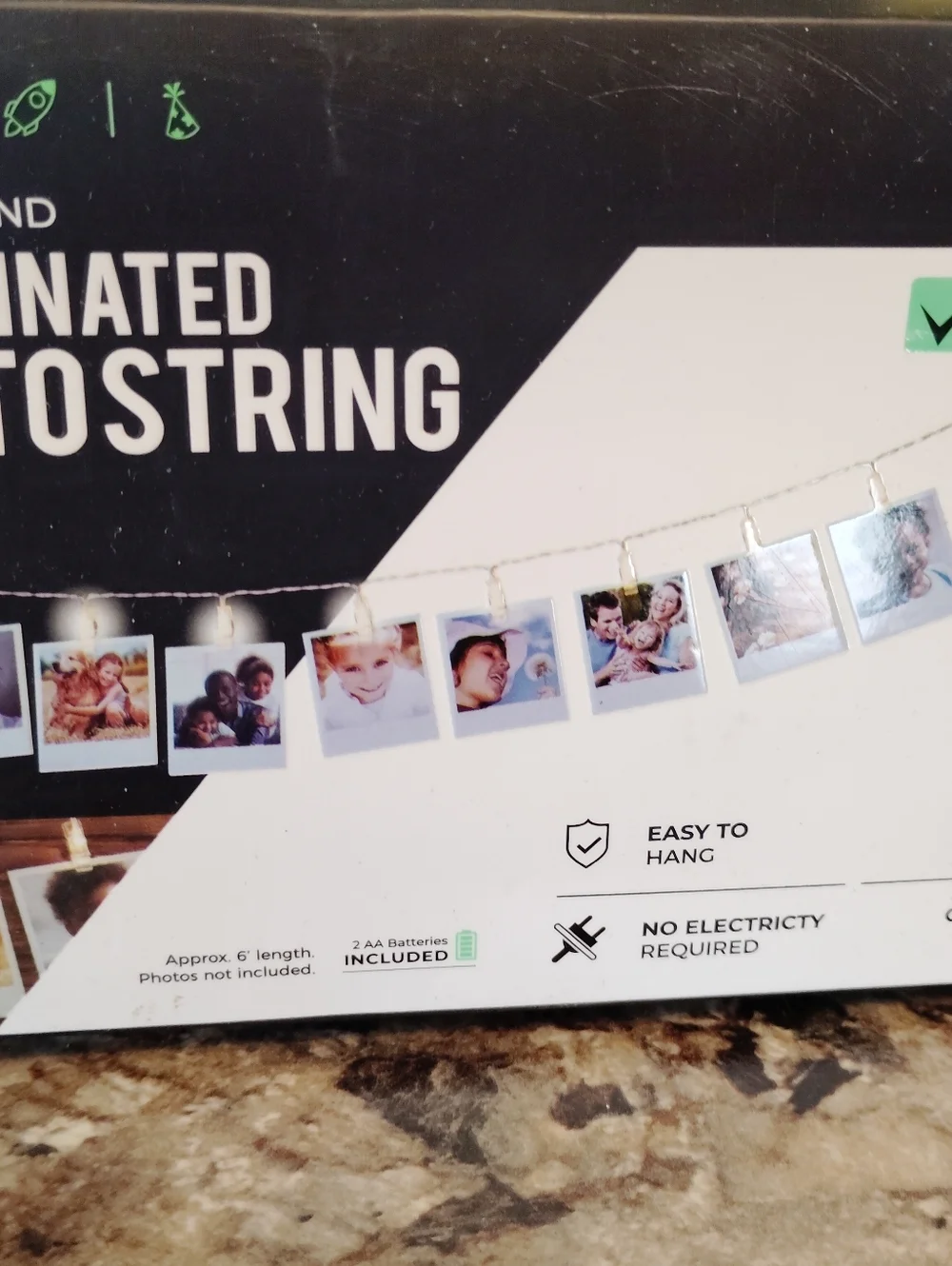 Illuminated Photo String Lights - White -